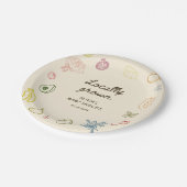 地元で育った手描き赤ちゃんシャワー ペーパープレート (アングル)