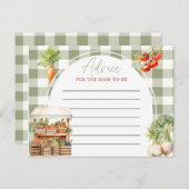 地元で育った新鮮な市場ベビーシャワーアドバイスカード ポストカード (正面/裏面)