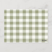 地元で育った新鮮な市場ベビーシャワーアドバイスカード ポストカード (裏面)