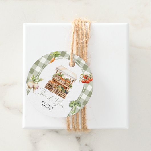 地元で育った新鮮な市場ベビーシャワーギンガム フェイバータグ (インサイチュ)