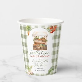 地元で育った新鮮な市場ベビーシャワーギンガム 紙コップ