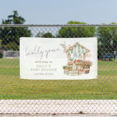 地元で育った歓迎ベビーシャワー 横断幕 (インサイチュ)