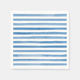 地元で育った水色の青いの赤ストライプちゃんシャワー スタンダードカクテルナプキン