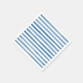 地元で育った水色の青いの赤ストライプちゃんシャワー スタンダードカクテルナプキン (角)