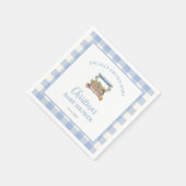 地元で育った男の子の赤ちゃんシャワー スタンダードカクテルナプキン (角)