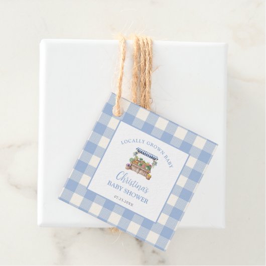 地元で育った男の子の赤ちゃんシャワー フェイバータグ (インサイチュ)