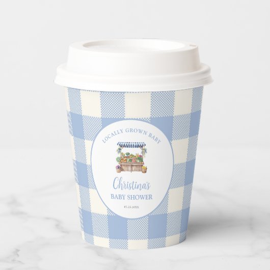 地元で育った男の子の赤ちゃんシャワー 紙コップ (正面)