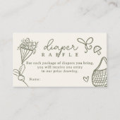 地元で育った素朴ファーマーズマーケットおむつラッフル エンクロージャーカード (正面)