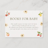 地元で育った素朴ベビー用の赤ちゃんシャワーブック エンクロージャーカード (正面)