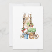 地元で育った素朴市場の赤ちゃんシャワー 招待状 (裏面)