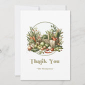 地元で育った素朴農家市場の赤ちゃんシャワー サンキューカード (正面)