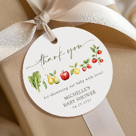 地元で育った素朴農家市場の赤ちゃんシャワー フェイバータグ