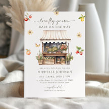 地元で育った素朴農家市場の赤ちゃんシャワー