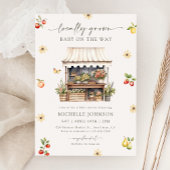 地元で育った素朴農家市場の赤ちゃんシャワー 招待状