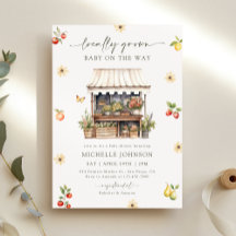 地元で育った素朴農家市場の赤ちゃんシャワー