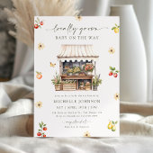 地元で育った素朴農家市場の赤ちゃんシャワー 招待状