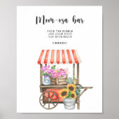 地元で育った花の赤ちゃんシャワー – momosaバー ポスター (正面)