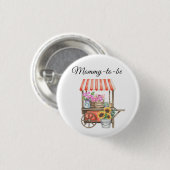 地元で育った花農家市場 – ママになる 缶バッジ (正面&裏面)