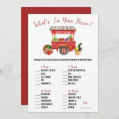 地元で育った赤ちゃんがやってくる！あなたの鞄の中には何が入っていますか？ゲーム 招待状 (正面/裏面)