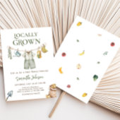 地元で育った赤ちゃんのお祝い 招待状