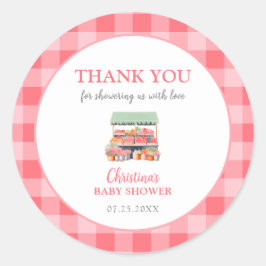 地元で育った赤ちゃんシャワーありがとう ラウンドシール