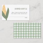 地元で育った赤ちゃんシャワーおむつラッフルエンクロージャー 名刺 (正面/裏面)