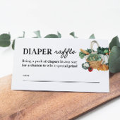 地元で育った赤ちゃんシャワーおむつラッフルチケット エンクロージャーカード