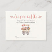 地元で育った赤ちゃんシャワーおむつラッフル エンクロージャーカード (正面)