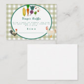 地元で育った赤ちゃんシャワーおむつラッフル エンクロージャーカード (正面/裏面)