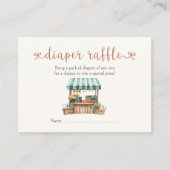 地元で育った赤ちゃんシャワーおむつラッフル エンクロージャーカード (正面)
