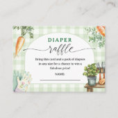 地元で育った赤ちゃんシャワーおむつラッフル エンクロージャーカード (正面)