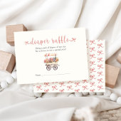 地元で育った赤ちゃんシャワーおむつラッフル エンクロージャーカード