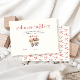地元で育った赤ちゃんシャワーおむつラッフル エンクロージャーカード