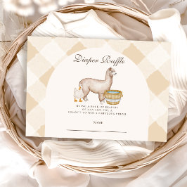 地元で育った赤ちゃんシャワーおむつラッフル エンクロージャーカード