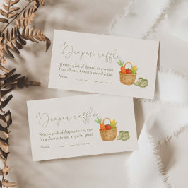 地元で育った赤ちゃんシャワーおむつラッフル エンクロージャーカード