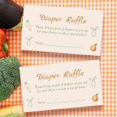 地元で育った赤ちゃんシャワーおむつラッフル エンクロージャーカード