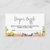 地元で育った赤ちゃんシャワーおむつラッフル エンクロージャーカード (正面)