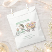 地元で育った赤ちゃんシャワーのお気に入りバッグ – ミントフローラ フェイバーバッグ (クリップ留めされた状態)