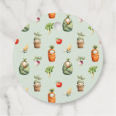 地元で育った赤ちゃんシャワーのラウンドフェイスセージのギンガム フェイバータグ (裏面)