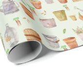 地元で育った赤ちゃんシャワーガーデンパターン ラッピングペーパー (ロールコーナー)