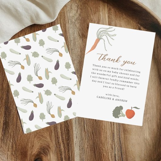 地元で育った赤ちゃんシャワーサンキューカード サンキューカード