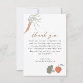 地元で育った赤ちゃんシャワーサンキューカード サンキューカード (正面)