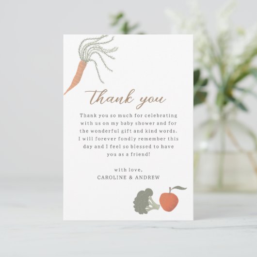 地元で育った赤ちゃんシャワーサンキューカード サンキューカード (スタンド正面)
