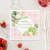 地元で育った赤ちゃんシャワーピンクの女の子の農家市場 スタンダードランチョンナプキン (インサイチュ)