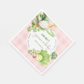 地元で育った赤ちゃんシャワーピンクの女の子の農家市場 スタンダードランチョンナプキン (角)