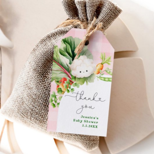 地元で育った赤ちゃんシャワーピンク感謝していユーラベル ギフトタグ