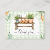 地元で育った赤ちゃんシャワーフラットサンキュー エンクロージャーカード (正面)
