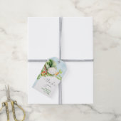 地元で育った赤ちゃんシャワーブルー感謝していユーラベル ギフトタグ (より糸付き)