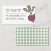 地元で育った赤ちゃんシャワーベビー用の本 名刺 (正面/裏面)