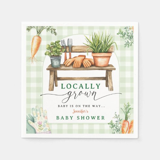 地元で育った赤ちゃんシャワーペーパーナプキン スタンダードカクテルナプキン (正面)